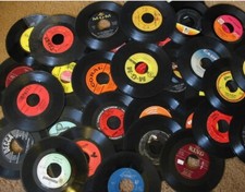 16 VINILI 45 GIRI SENZA COPERTINA PER USO ARTISTICO disco DISCHI 