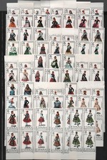 Spagna: 1966; Scott 1392-1444, blocco di 4, valore 53 customes, grande set, EBES094