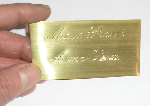 Targa porta nome - nome, ottone