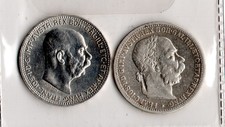 Austria, 2 monete 1 kr F