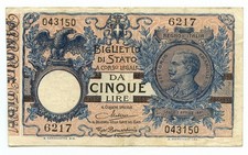 5 LIRE BIGLIETTO DI STATO