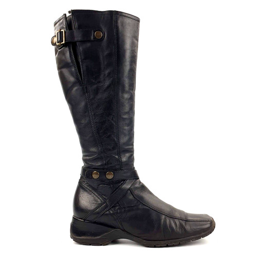 Clarks knee boots black - knee,