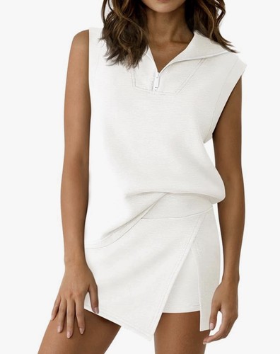 Felpa mezza zip bianca fisoew - bianca,