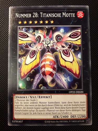Numero 28 falena - yu-gi-oh!, 28:
