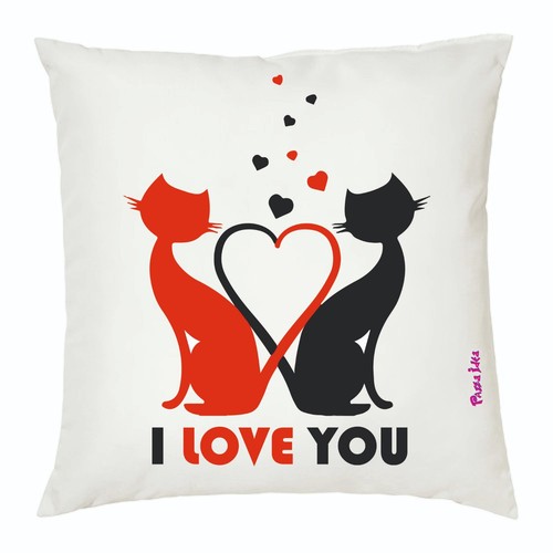 Cuscino 40x40 disegno gatto - 40x40,
