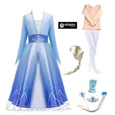 Frozen 2 Veli Vestito Carnevale Elsa Azzurro Simil Sky Blue Elsa Dress FROZ047