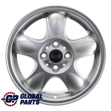 Mini Cooper R50 R56 Argento Cerchio in lega 15" 5,5J ET:45 5-Start Spooler 100