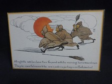 HALLOWEEN POSTCARD MORNING HOMEWARD RUN OF THE WITCH'S-FUNNY SHOES