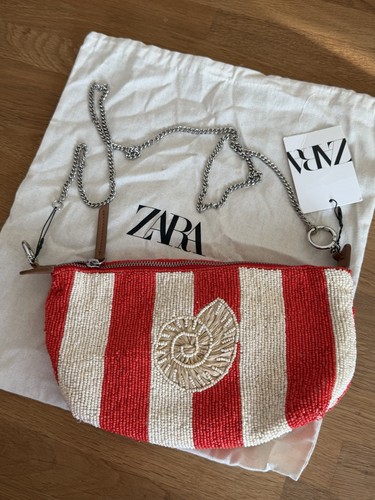 Borsa zara rossa righe - borsa,