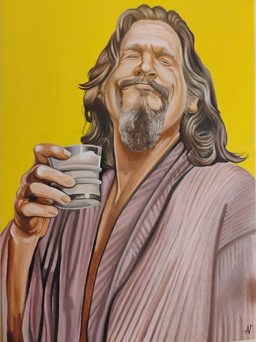 Jeff bridges olio tela - -, su