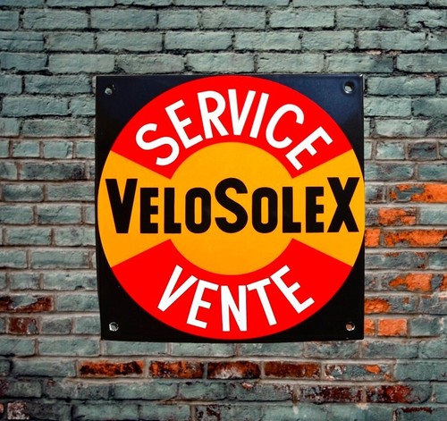 Plaque émaillée velo solex - plaque,