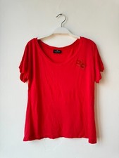 T-shirt a maniche corte Elisabetta Franchi Donna 40 Rosso Pre Owned
