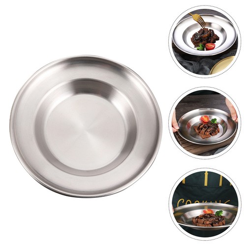Piatto tondo acciaio inox - piatto,