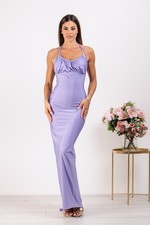 Abito Lungo Scollo Donna