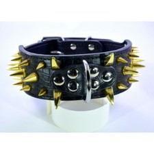 Collare in ecopelle con borchie a punta per Cane Pitbull Rottweiler DOG COLLAR