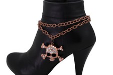 Donna Rosa Oro Metallo Stivale