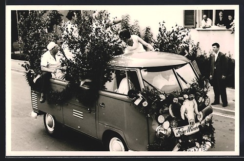 Cartolina fotografica auto - , vw