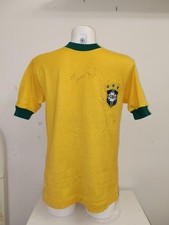 Maglia Pele' Brasile Match Worn Shirt Issue Brazil Friendly Autografata