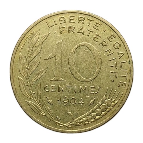 Moneta centesimi francia - moneta, 10