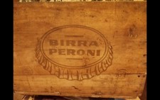 CASSETTA  DI  LEGNO,  BIRRA PERONI      1967.