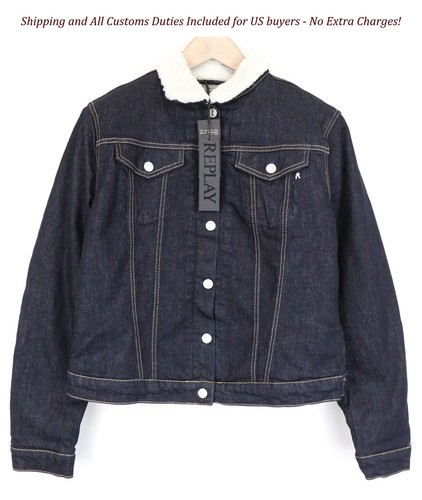 Replay giacca donna blu - replay, xl