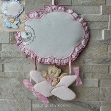 Fiocco nascita da ricamare in