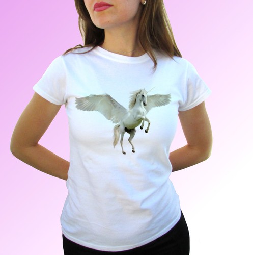 Shirt bianca unicorno - t-shirt,