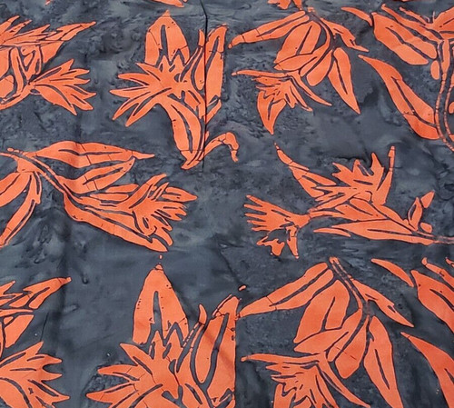 Blue pink batik fabric 1 - &,