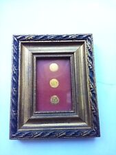 quadro la moneta d'oro più piccola del mondo 3 monete oro  monetine in  cornice
