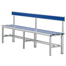 (12V) PANCA SPOGLIATOIO LUNGHEZZA MT 2 IN ALLUMINIO CON SEDUTA E SCHIENALE 