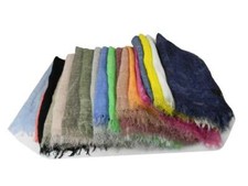 SCIARPA in LINO tinta unita UOMO VARI CORI NERA BIANCA BEIGE FANGO VERDE ARAGOST