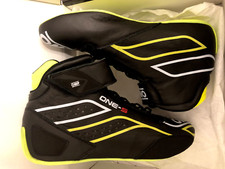 STIVALETTO PELLE SCARPA KART IGNIFUGO NERO GIALLO 42 OMP ONE-S IC/822 SENZA OMOL