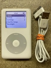 iPod Classic 4a generazione 10GB - 256GB Bianco A1099 batteria nuova testata funzionante