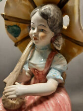 CAPODIMONTE 900 ANNI 50 BAMBINA CON OMBRELLO IN CERAMICA FIGURINE STATUINA ITALY
