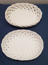 2X Centrotavola Portapane Portafrutta Mulino Bianco In Ceramica Smaltata Bianca