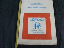 CATALOGO CARATTERISTICHE PRESCRIZIONI TECNICHE ALFETTA TIPO 116 1800 2000 ALFA