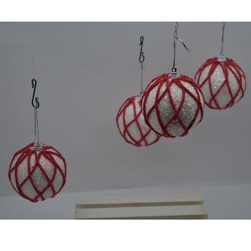 Palline rossa bianca cm - e,