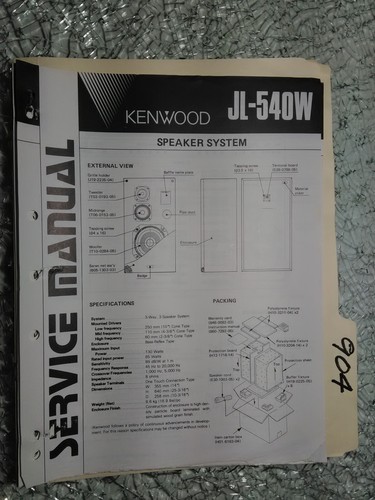 Kenwood 540w manuale di - kenwood, jl-540w