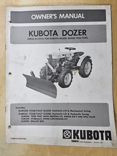 Kubota dozer manuale operatore - dozer,