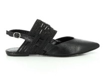 Lili Mill Black Leather Flat