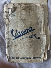 ?RARISSIMO? LIBRETTO TAGLIANDI PIAGGIO Vespa FAROBASSO FARO BASSO MOTORE 1952