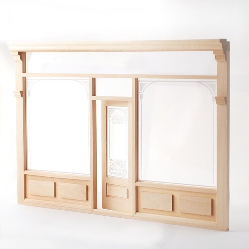 Fronte negozio legno - negozio, nudo