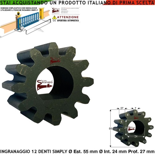 Pignone z12 cremagliera - m4, x