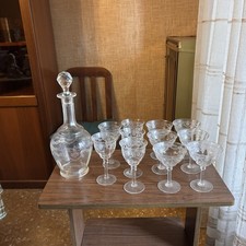 Servizio cristallo inciso