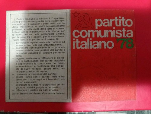 Tessera partito comunista - tessera,