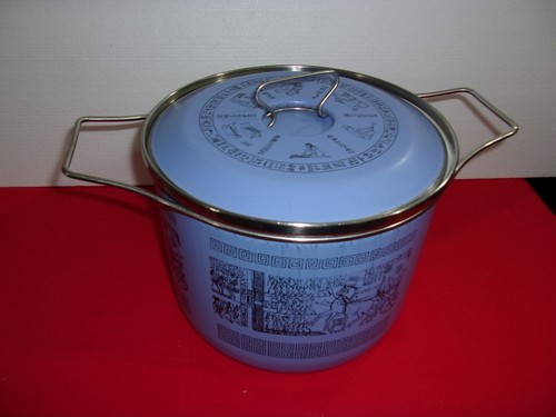 Pentola smaltata vintage - vintage, con