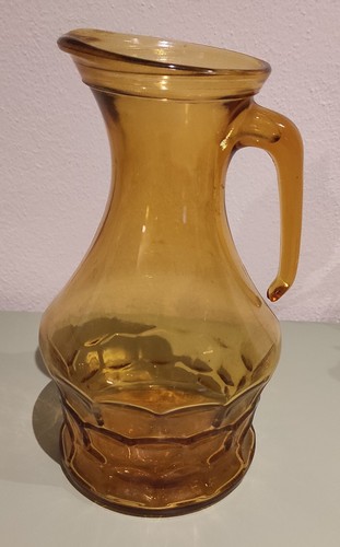 Caraffa brocca vetro giallo