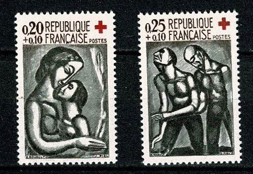 Francia 1961 croce rossa - croce,