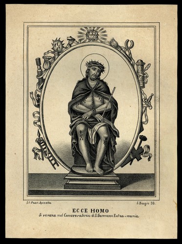 Santino stampa popolare - santino, 1800