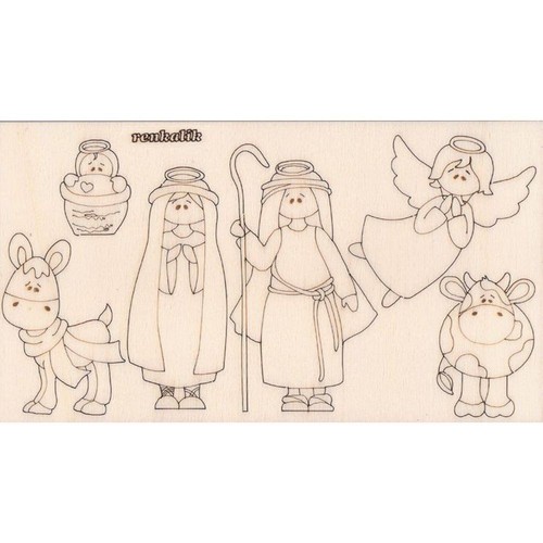 Sagome legno nativity - legno,